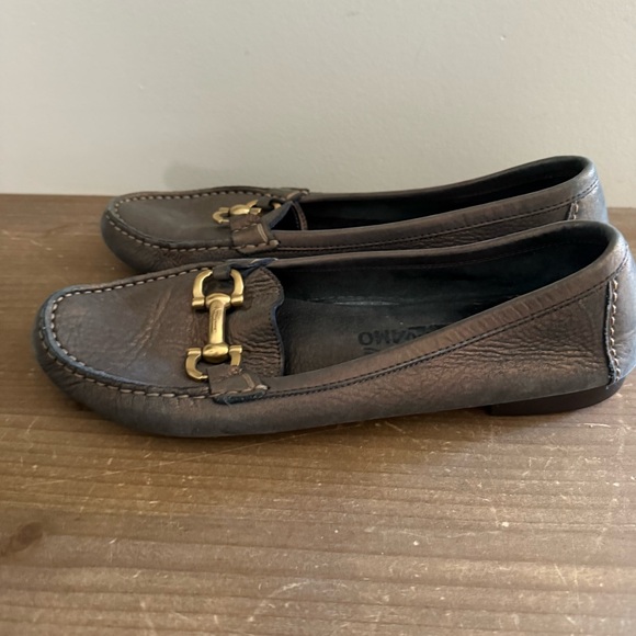 Salvatore Ferragamo Gancini Horsebit Driving Moccasins Loafers leather Size 8 - Picture 8 of 9